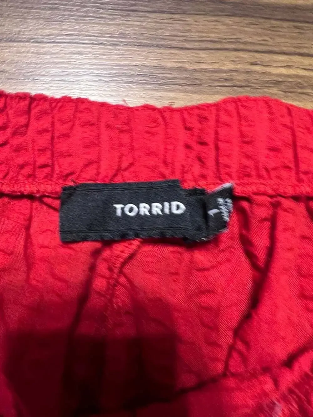 torrid red crinkled